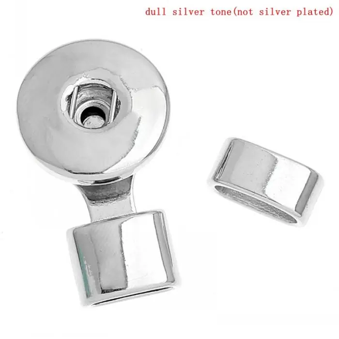 DoreenBeads Retail Connectors Findings For Bracelets Round Silver Color