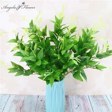 70 см имитация клематис лист зеленый Сделай Сам свадебный домашний садовый декор Шелковый поддельный жимолость лист цветок украшение стены лист завод