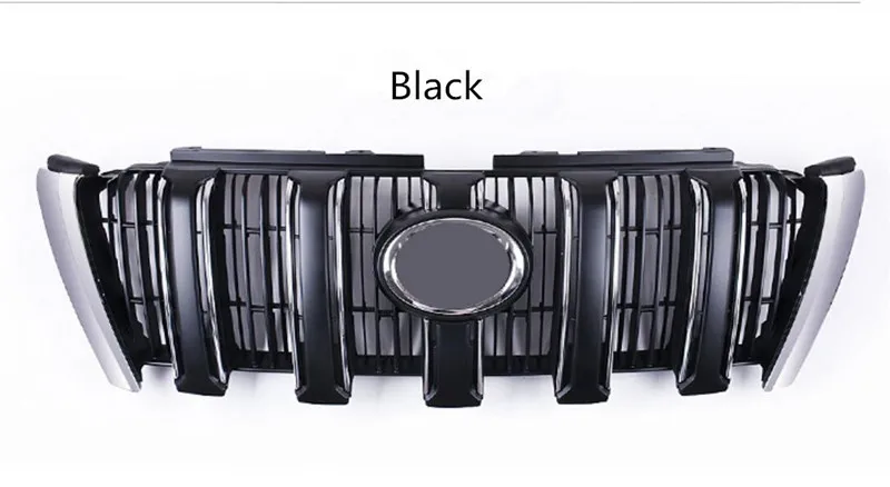 

Fit For Toyota Prado FJ150 ABS Chrome Front Grille Grilles Frame Trim Protection 2014 2015 2016 Car Styling Accessories