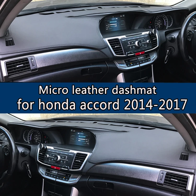 For Honda Accord 9th 2017 Micro Leather Dashmat Dashboard Cover For Honda Accord 9th 2017 Micro Leather Dashmat Dashboard Cover Prevent Sunlight Pads Dash Mat 2016 Lhd Rhd