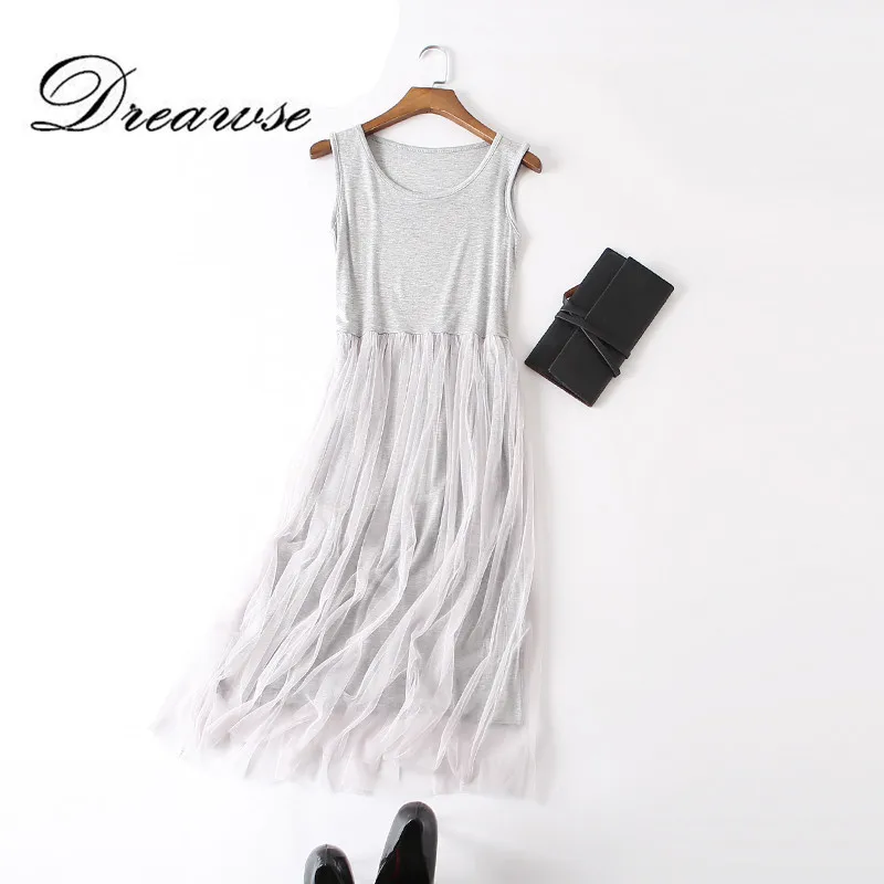 

Dreawse Vestidos New Arrival Tank Vest Dress Tutu Tulle Summer Solid Color Spaghetti Strap Midi Dress Ukraine Party Jupe MZ2165