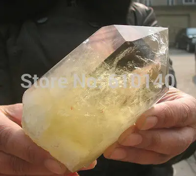 

free shipping 0000000r88Q00++480G NATURAL CITRINE YELLOW QUARTZ CRYSTAL POINT Healing