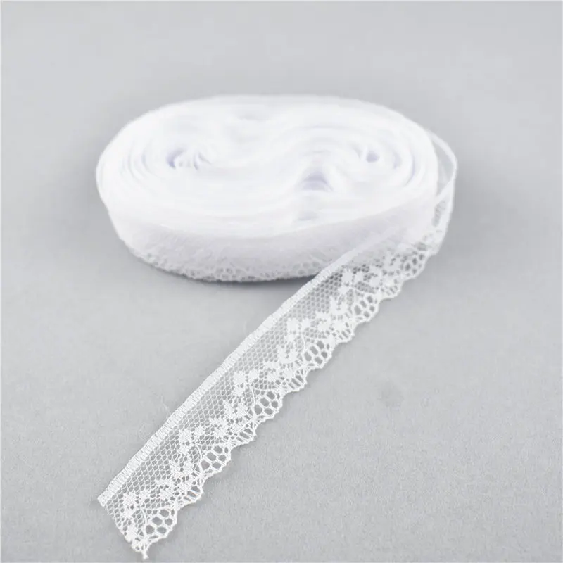 

High qualityWhite african lace fabric 10 yards Lace Ribbon DIY embroidery thread sewing decoration African home party decoration