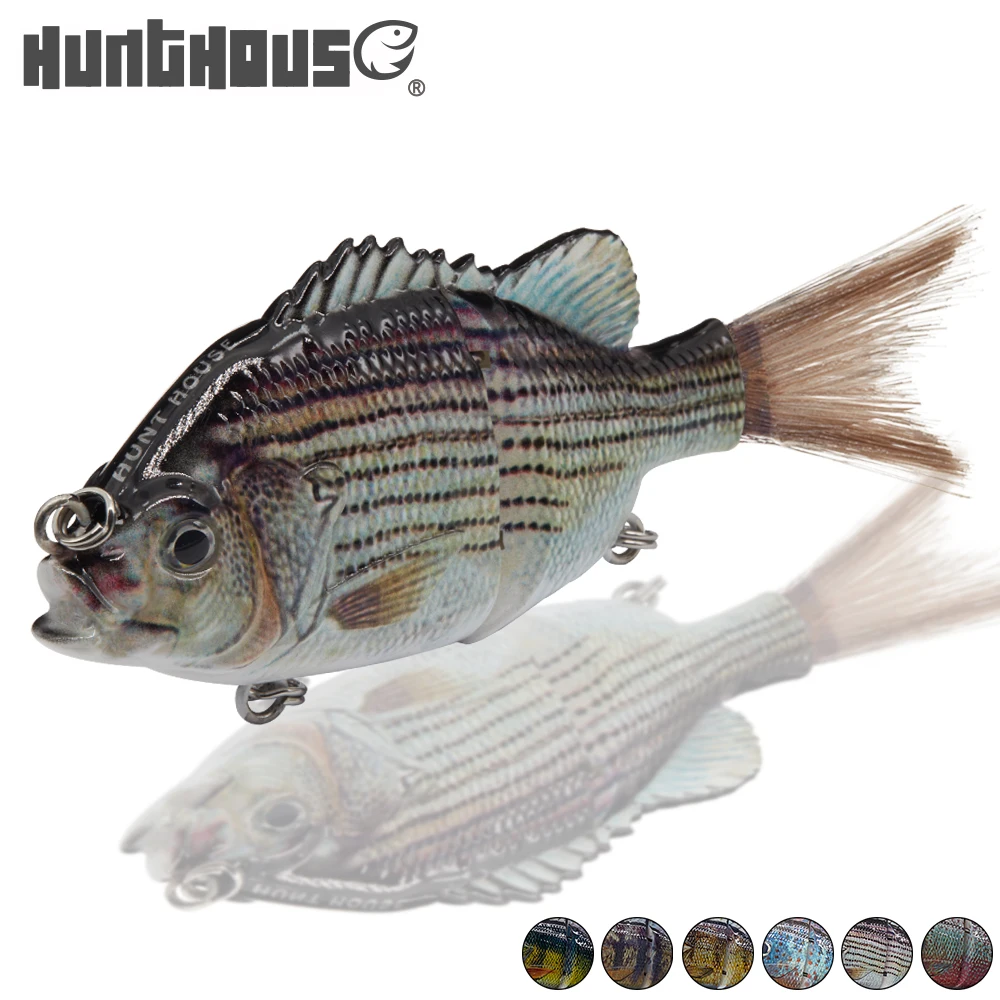 

Hunthouse Multi-section Fishing Lures 13cm 38g Wobblers Swimbait Crankbaits VIB Hard Bait Hooks Sunfish Sea Fishing Accessory