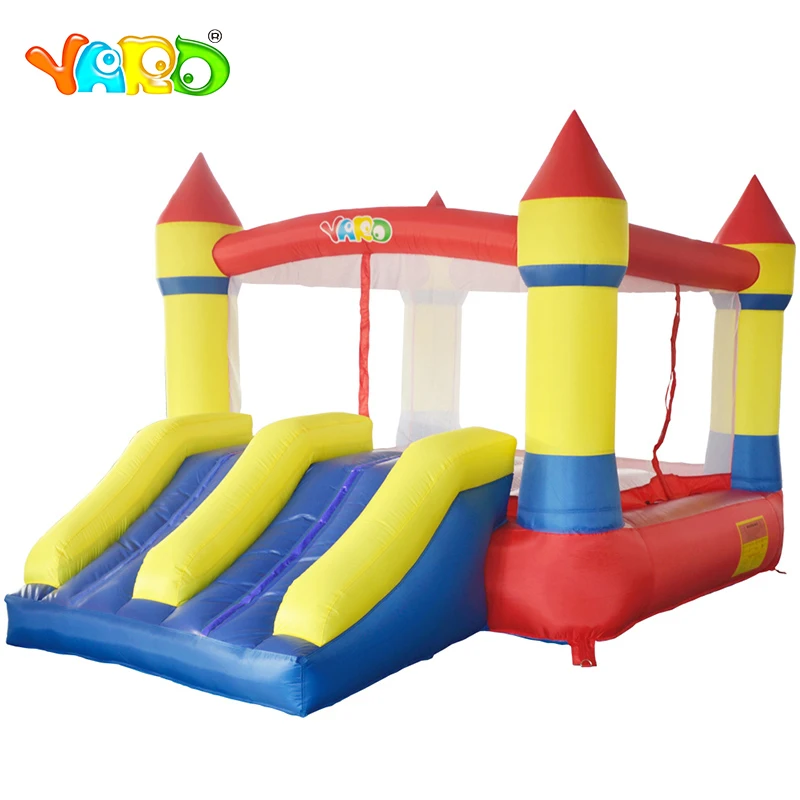 YARD Inflatable Trampoline Kids Jumping Castle 3.7x2.6x2.1M Bounce house Dual Slide with Blower Kids Birthday Gift Party Favor small bags and box for business jewellry earrings ring necklace packaging organizer party wedding christmas favor gift pouch