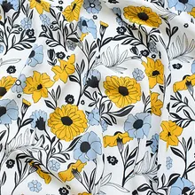 Модная шифоновая ткань от кутюр, сатин из искусственного шелка, цветочный Гортензия, зеленые листья, гладкая, драпировка, шитье, ремесло на метраж LL-26