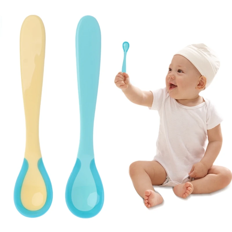 2Pcs Baby Spoon Temperature Heat Sensing Color Changing Spoon Newborn