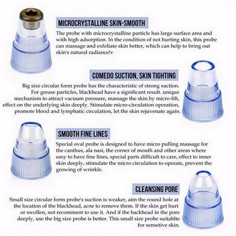 Пор очищающее средство от черных точек для удаления вакуума Электрический Нос Акне на лице глубокое очищение всасывания косметический аппарат для лица Уход за кожей Инструменты