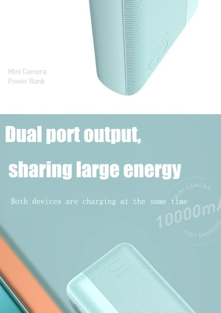 ROCK 10000 мАч портативное зарядное устройство с двумя USB внешними аккумуляторами 10000 для iphone samsung Xiaomi