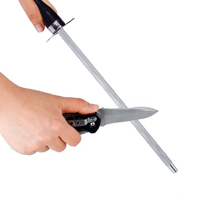 8inch 20.3cm Steel Diamond Sharpening Steel Rod Sharpener Stone Kitchen Tool