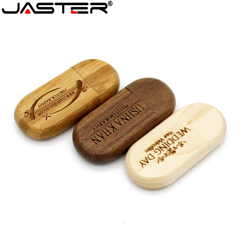 JASTER печать логотипов под заказ на карбонизированный бамбук флеш диск USB 2 0 ручка