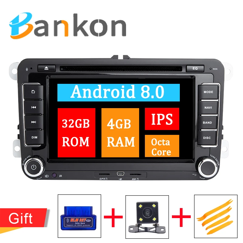 

7 Inch 2 Din Android 8.0 Car Audio DVD Player GPS For VW/Volkswagen/POLO/Golf/Skoda/Octavia/Seat/Leon Navigation 4G FM Wifi DSP