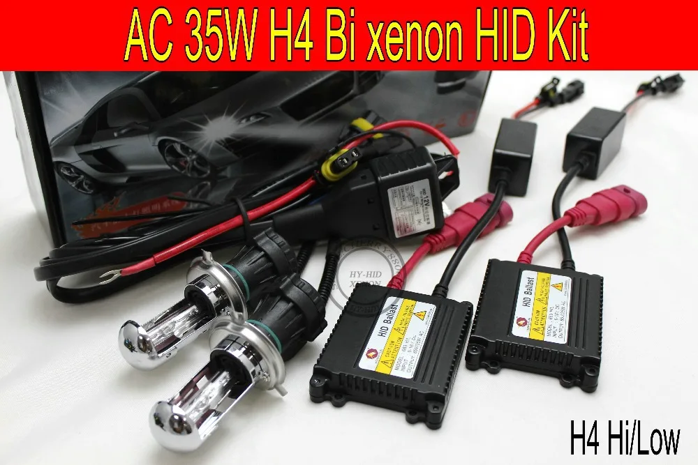 1 комплект 12 в 35 Вт AC xenon HID kit H4 Bi xenon high low kit 6000 K 8000 K 3000 K 4300 K 10000 K автомобильная фара