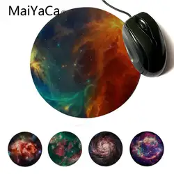 MaiYaCa высокое качество Туманность темном пространстве геймер играть коврики Мышь pad 3D печать игровой прочный Тетрадь круглый Мышь коврик