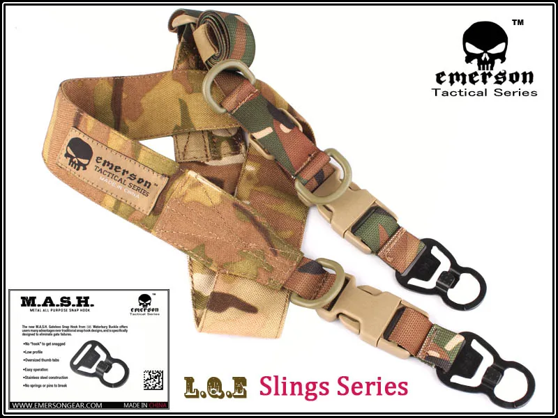 

EMERSONGEAR L.Q.E A Two-Point Sling Series Hunting Airsoft Sling MASH Hook Rifle Sling Tactical Sling Em8490 Gloves