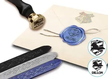 

Raven Wax Seal KIt with Wood Handle & Sapphire Blue, Silver & Black Sealing Wax