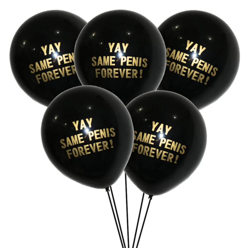 10 шт. дюймов Yay такой же пенис Forever воздушный шар свадебный душ Золотой в форме