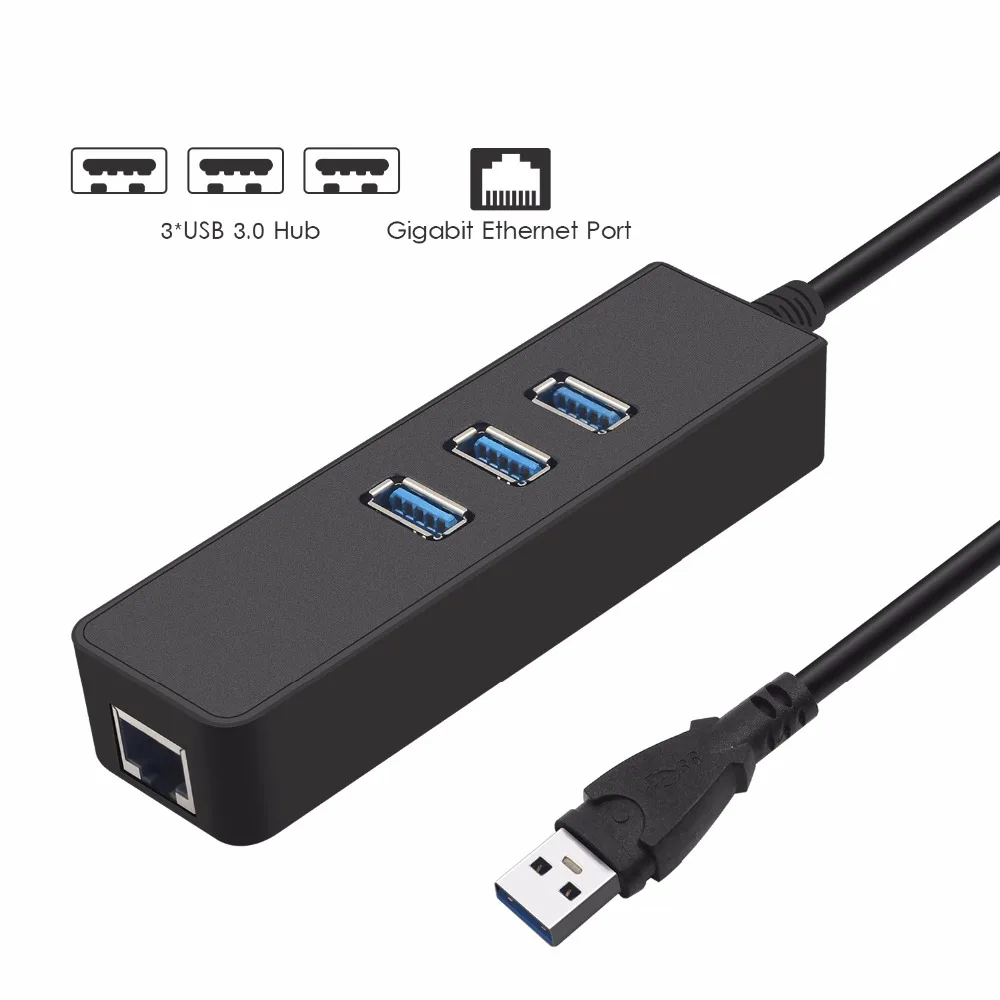 KuWFi USB 3 0 Ethernet адаптер порта концентратор Rj45 Gigabit Lan 10/100/1000 Мбит/с сетевая карта для