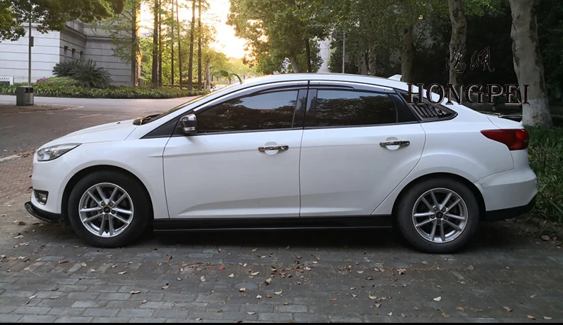 Для Ford Focus Sedan 2011- ABS углеродное волокно вид цветное окно боковые жалюзи Вентиляционное украшение крышка наклейка отделка автомобиля Стайлинг