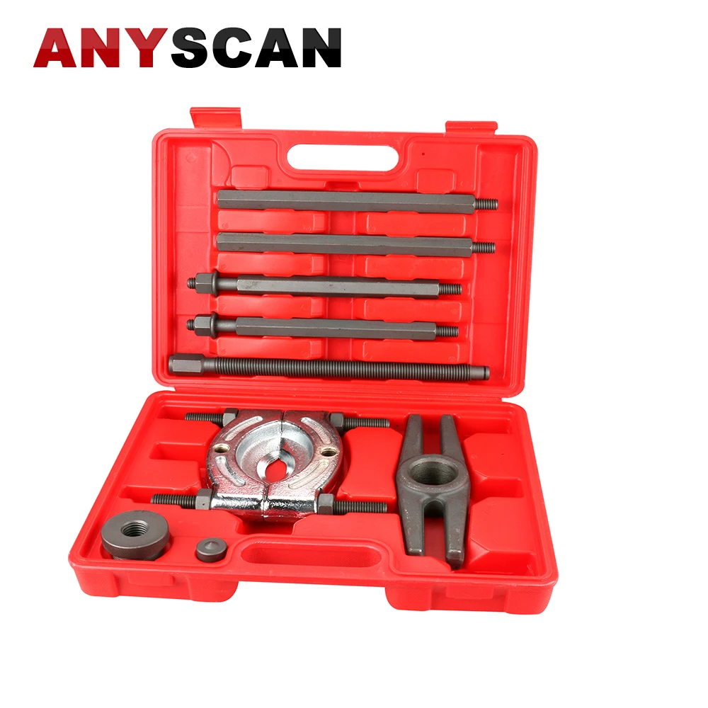 AUTOOL 9 PCS Bearing Separators Set Bar Type Splitter Gear Puller Automotive Flywheel Tools Kit