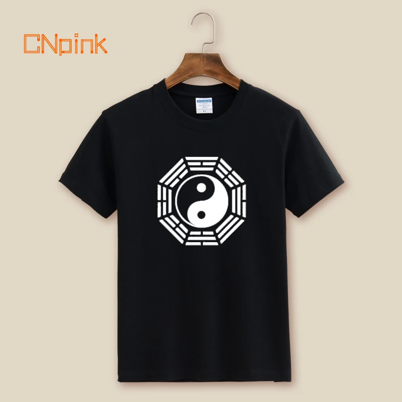 Китайский Тай Чи восемь диаграм Спортивная Мужская футболка с принтом футболка с короткими рукавами и круглым вырезом хлопковая Футболка Кунг Фу футболка - Цвет: 11