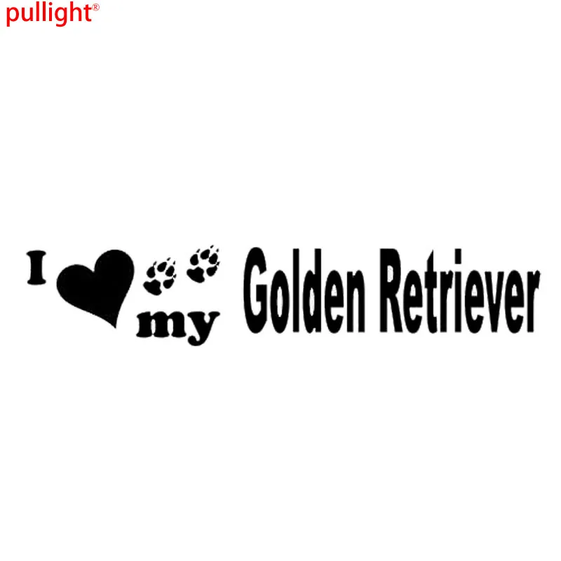 14 5 см * 2 8 оригинальные виниловые наклейки с надписью I Love My Golden Retriever|car sticker|car