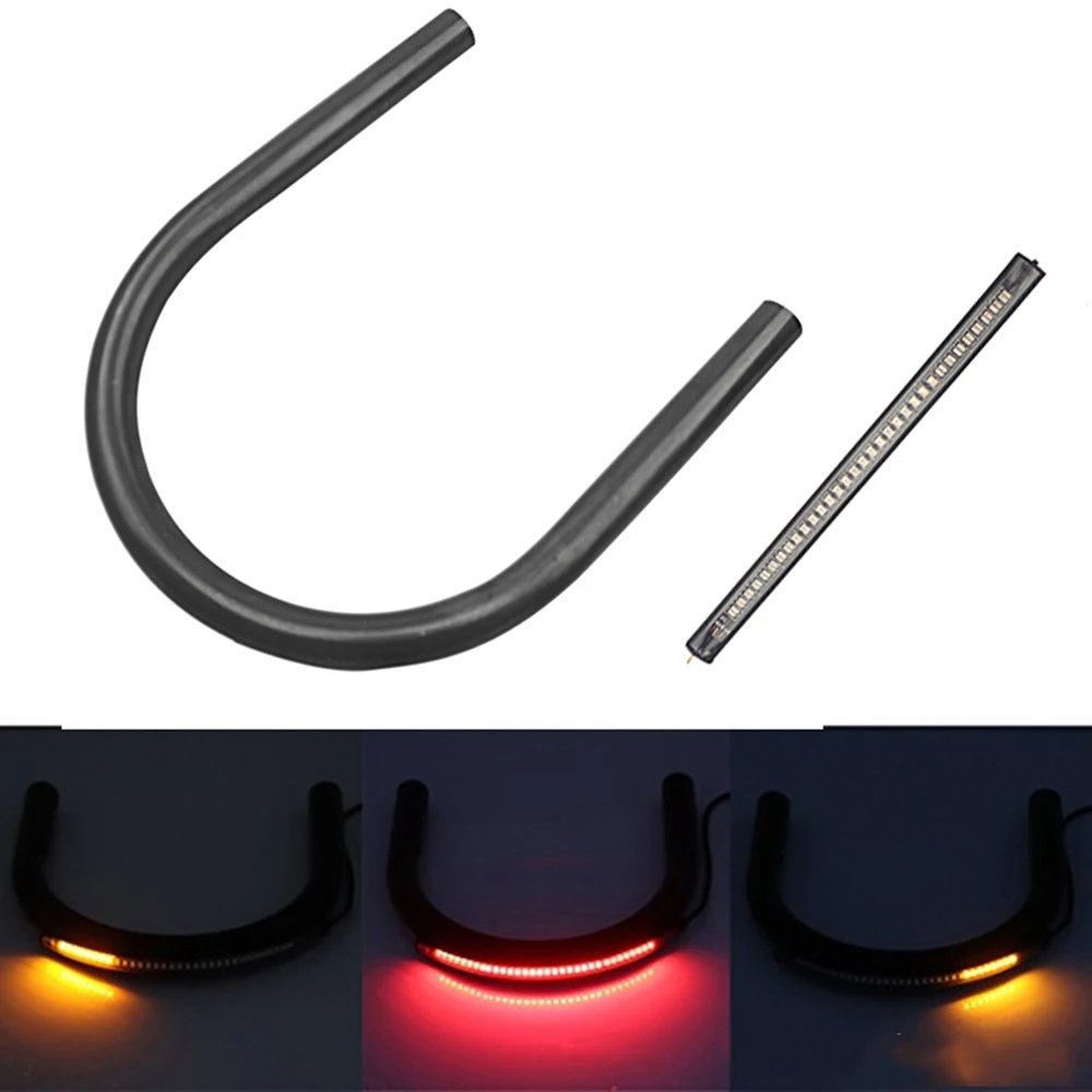 

Cafe Racer LED Taillight Seat Frame Hoop 7/8" Tube For Honda Yamaha Suzuki CB CG SR XJ GS 125 250 450 500 550 650 750