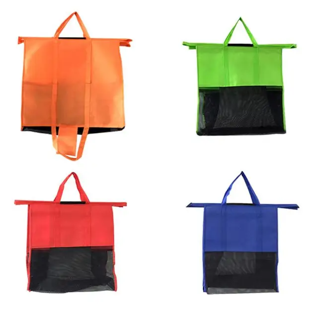 4pcs Set Thicken Cart Trolley Supermarket Ping Storage Bags 4pcs Set Thicken Cart Trolley Supermarket Ping Storage Bags Foldable Reusable Eco Friendly