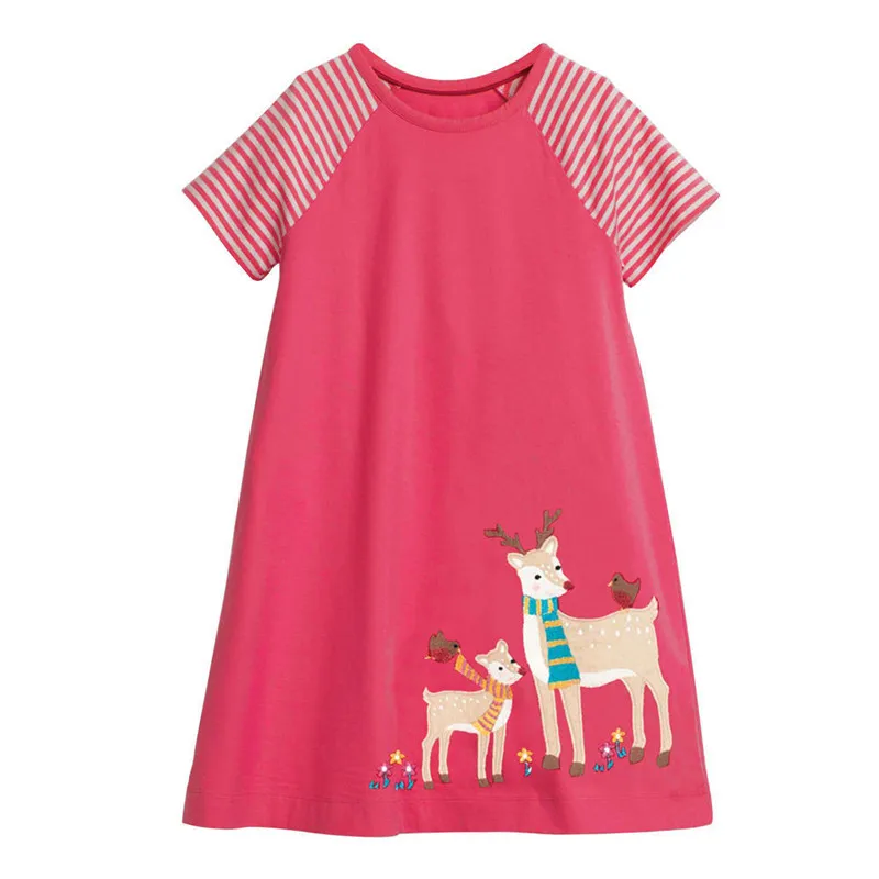 Jumping Meters Brand Girls Summer Dress 2019 Princess Dress Animal Deers Children Costume for Kids Clothes Hot Sell Baby Dresses Jumping Meters Brand Girls Summer Dress 2019 Princess Dress Animal Deers Children Costume for Kids Clothes Hot Sell Baby Dresses