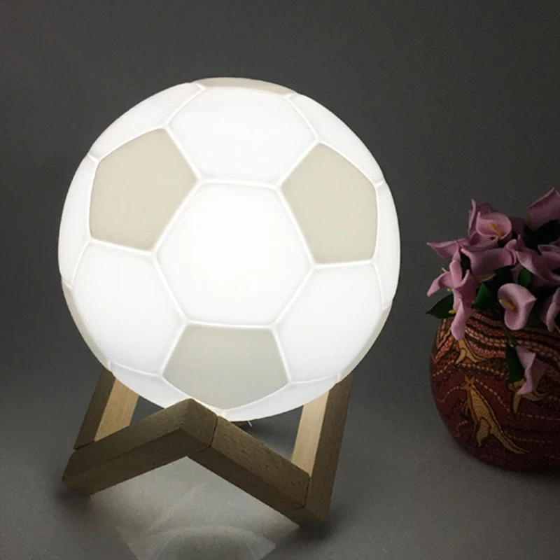 

Creative 3D Print Football Light 16 Colors Change Touch Switch Lamp Party Placement Glow Props Bedroom Light Decoration For Kids