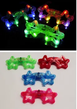 

10pcs/lot Star Shaped LED Glowing Rainbow Glasses Light-up Kids Wedding Birthday Festival Party Decors Take-home Favors