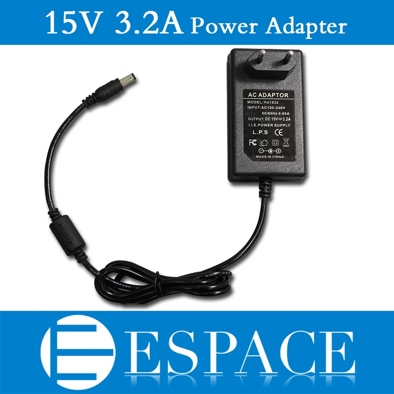 

30pcs/lot New 15V 3.2A 48W Power Supply AC 100-240V To DC Adapter For 5050 3528 Led Strips with US/EU plug free DHL