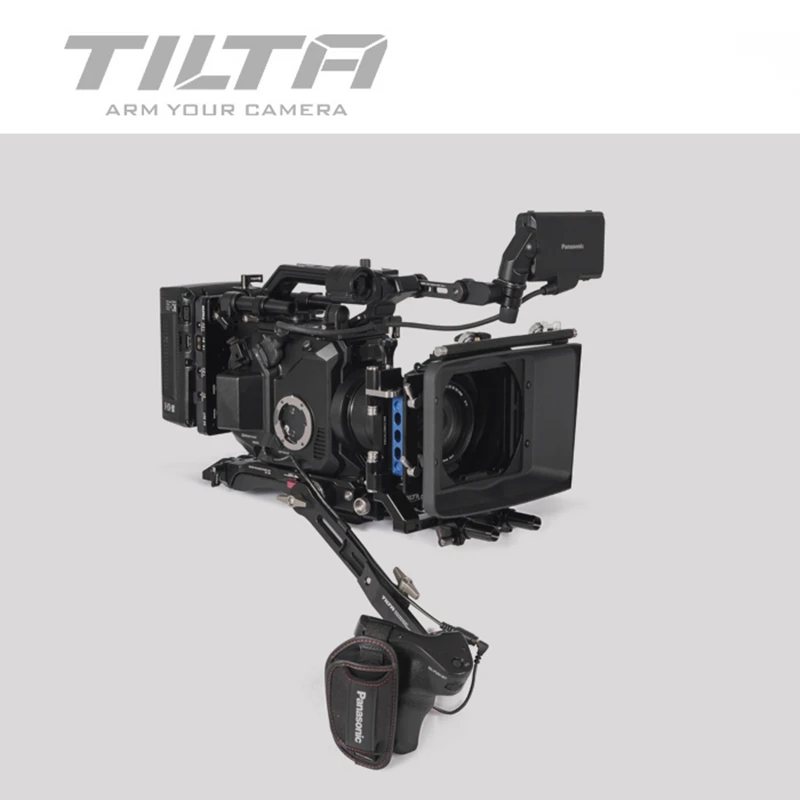 US $699.00 Tilta EST86V Camera Cage For Panasonic EVA1 Rig Quick Release Baseplate V Mount Power Plate Extend Arm For PANASONIC EVA1 Film