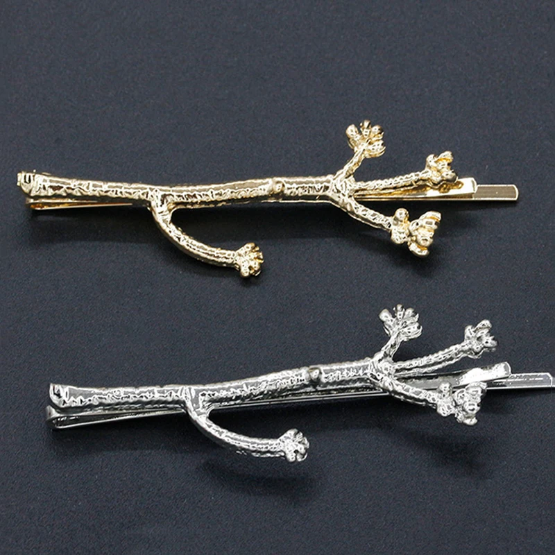 Vintage Tree Branch Hair Clip Gold Silver Color Hairpin Girls Women Hair Accessories Headwear Hairgrips