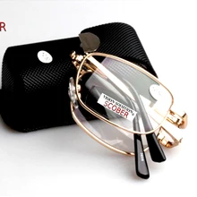 = SCOBER = двуфокусные прогрессивные многофокусные складные очки из золотого сплава для мужчин и женщин+ 1+ 1,5+ 2+ 2,5+ 3+ 3,5+ 4