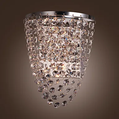 

Stainless Steel Plate Modern Led Crystal Wall Light Lamp For Home Lighting ,Wall Sconce Free Shipping