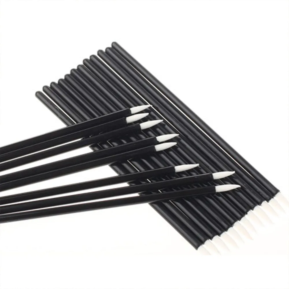 50Pcsset Travel Kit Cosmetic Makeup Tool Disposable Eyeliner Liquid Wand Applicator Brush Wand Applicator Black Tools (8)