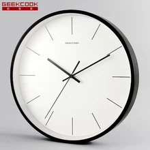 2017 New arrive modern fashion 12 inch large metal wall clocks silent non ticking quartz watch