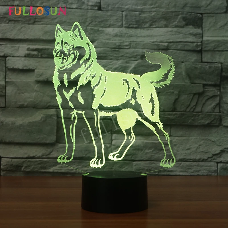 

Huskie Night Lights Kids Toy 3D Lamp Cute Christmas Present LED Lights Colorful USB Touch Night Lamp