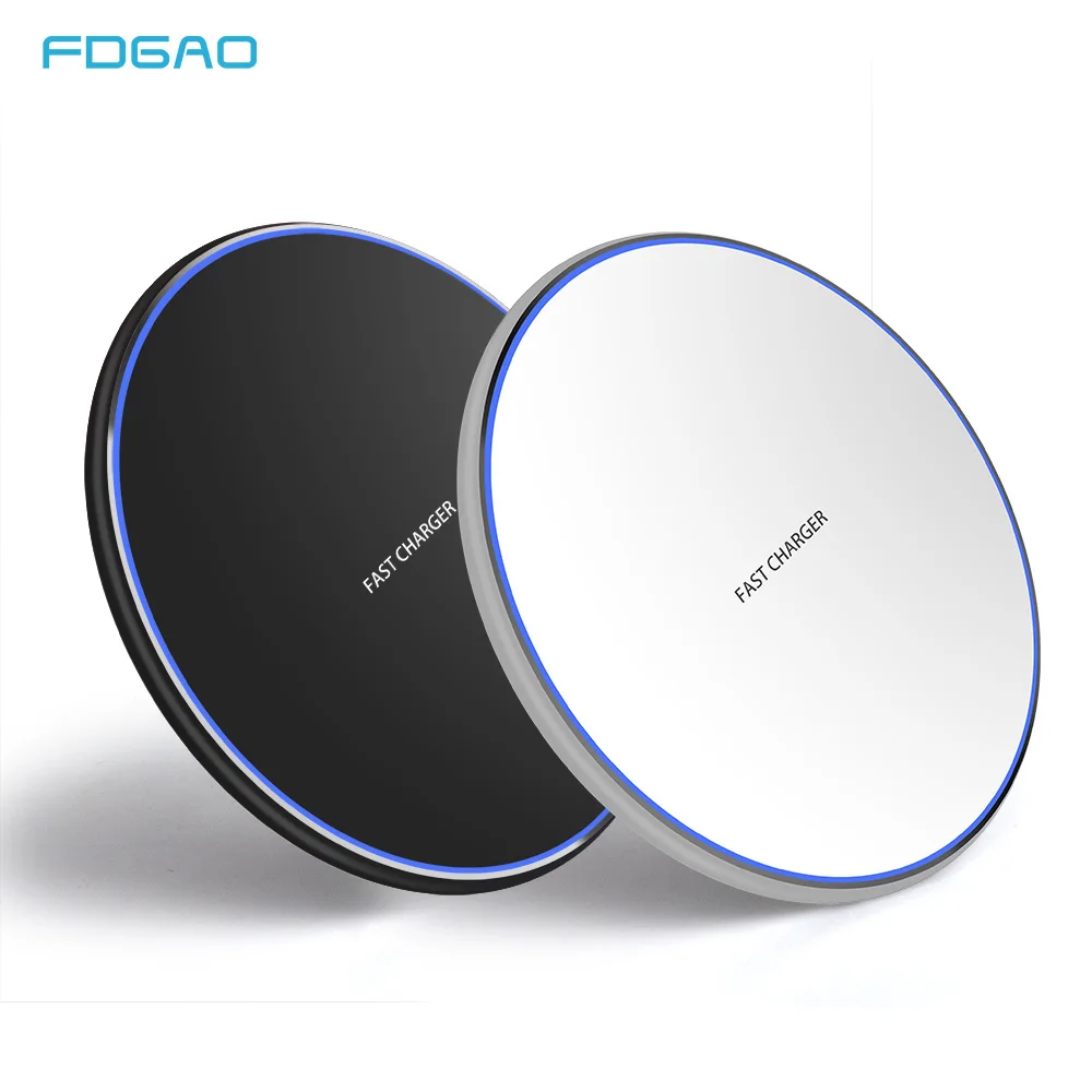 

FDGAO Qi Wireless Charger For iPhone X XS Max XR 8 Plus Quick 10W Fast Charging Pad for Samsung S8 S9 Note 9 8 Xiaomi Mix 3 2s