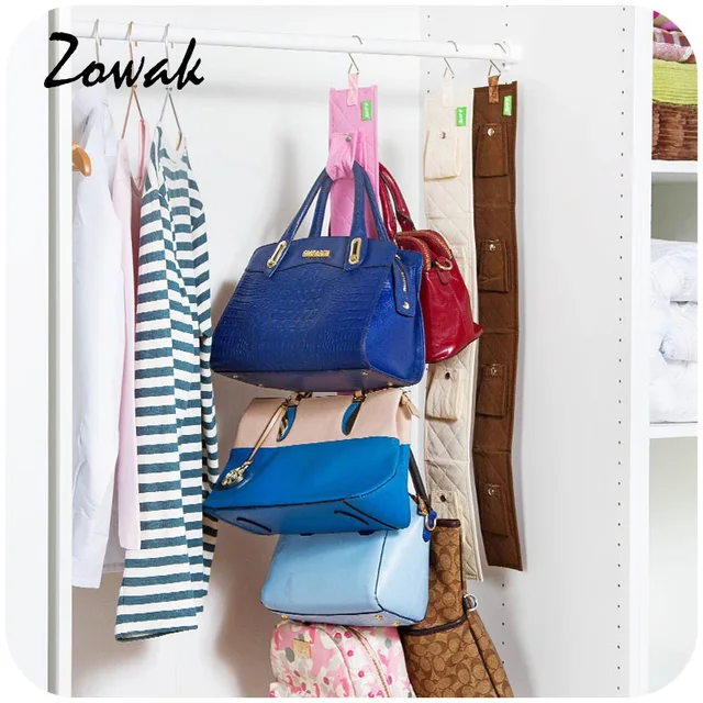 Hanging Handbag Closet Organizer Purse Storage 6 Hook Door Collection Hanger Hat Bag Strap Belt ...