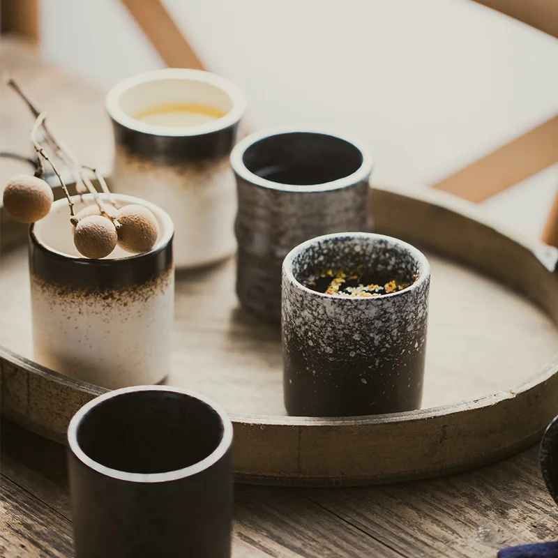 ANTOWALL Japanese Korean retro simple ceramic tea cup stoneware ...