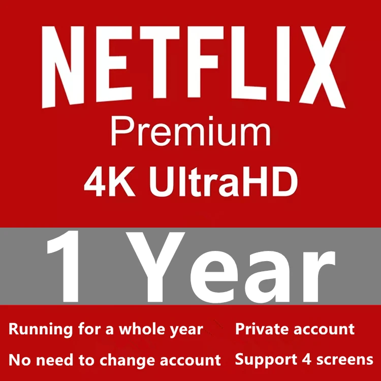 

Global Version 4K Premium ULTRA HD 1 Year Neflix 4 Screens For Smart TV Box Android IOS Mobile Smartphone Windows PC Laptops