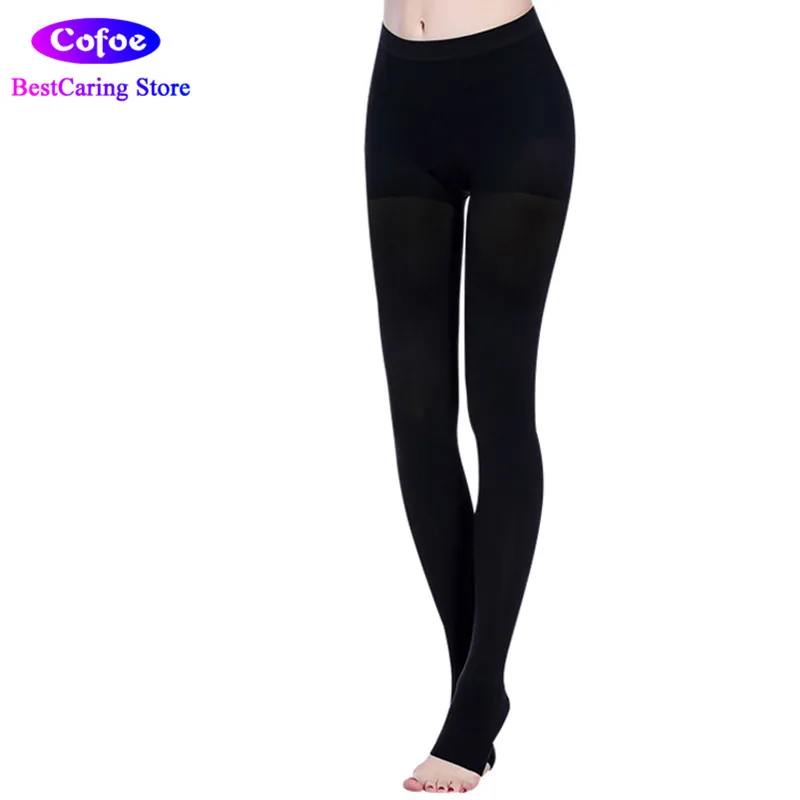 Cofoe Waist High Compression Stockings Compression Pantyhose for