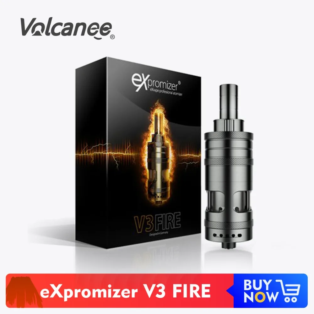 

Volcanee eXpromizer V3 Fire MTL RTA 2/4ml Single Coil Deck Optimal Airflow Design Ecig Vape Atomizer VS SQ N MTL Tank
