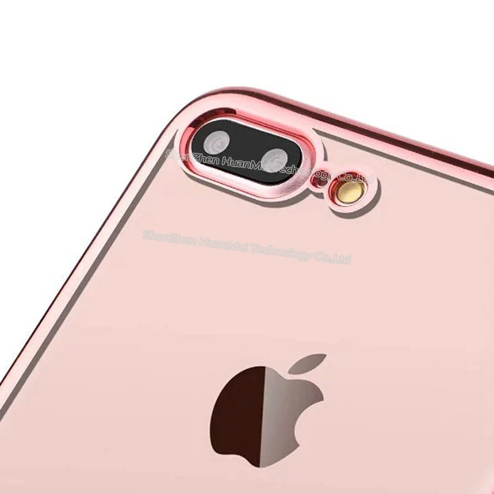 Высококачественный Блестящий ТПУ чехол для iPhone 7 plus Мягкий Ультратонкий тонкий