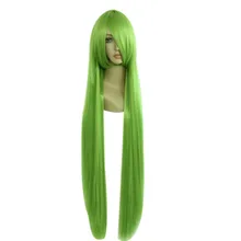 MCOSER 100 см длинные прямые синтетические зеленые Два цвета косплей костюм парик Высокая температура волокна волос парик-026