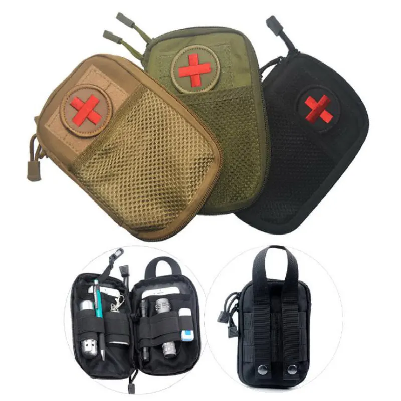 

EDC Survival Waterproof Nylon Tactical Molle System Waist Bag Travel Medical Military First Aid Kit Sling Pouch Durable