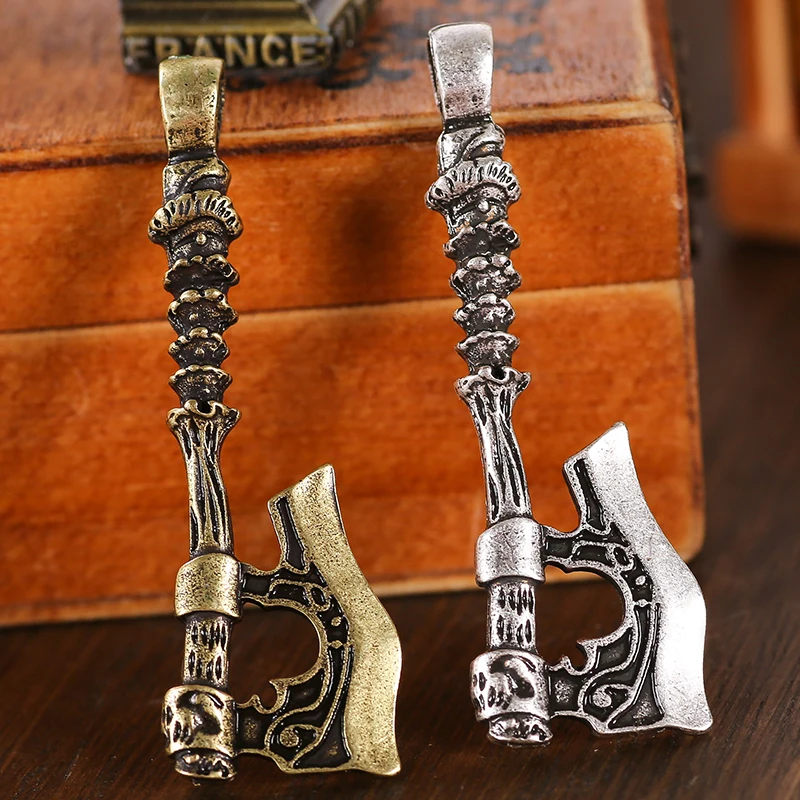 

1pc Peru Flash Axe Pendant Pagan Viking Norse Jewelry Double Side Drop Shipping