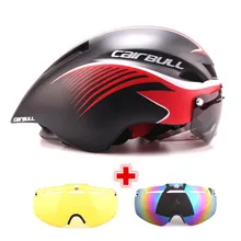 3Lens 290g Aero TT Goggles Bike Helmet MTB Road Bicycle Sports Safety Helmet Riding Men Racing In-Mold Time-Trial Cycling Helmet